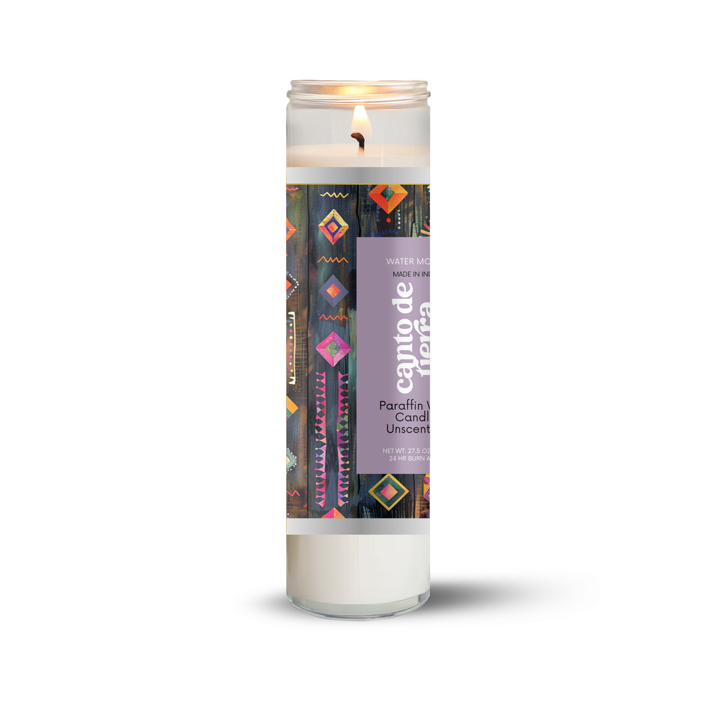 Long Burning Glass Candle